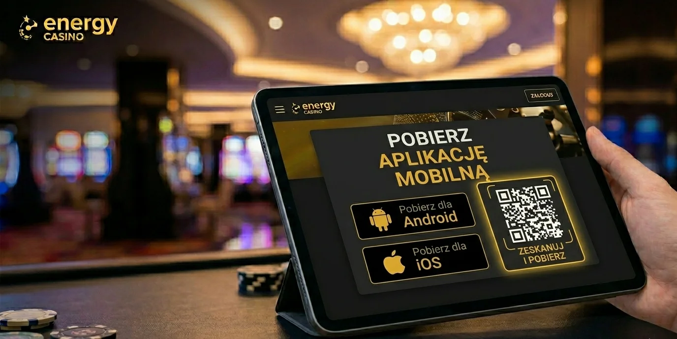 QR kod do pobrania Energy Casino aplikacji na tablecie