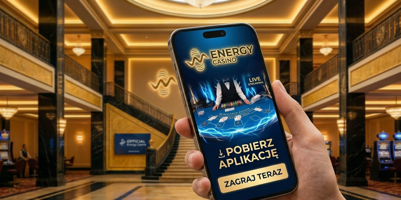 Energy Casino aplikacja mobilna z Live Blackjack streaming na pełnym ekranie