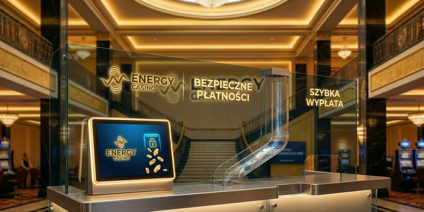 Energy Casino bezpieczne płatności z tarczą i kłódką oznaczającymi szyfrowanie SSL